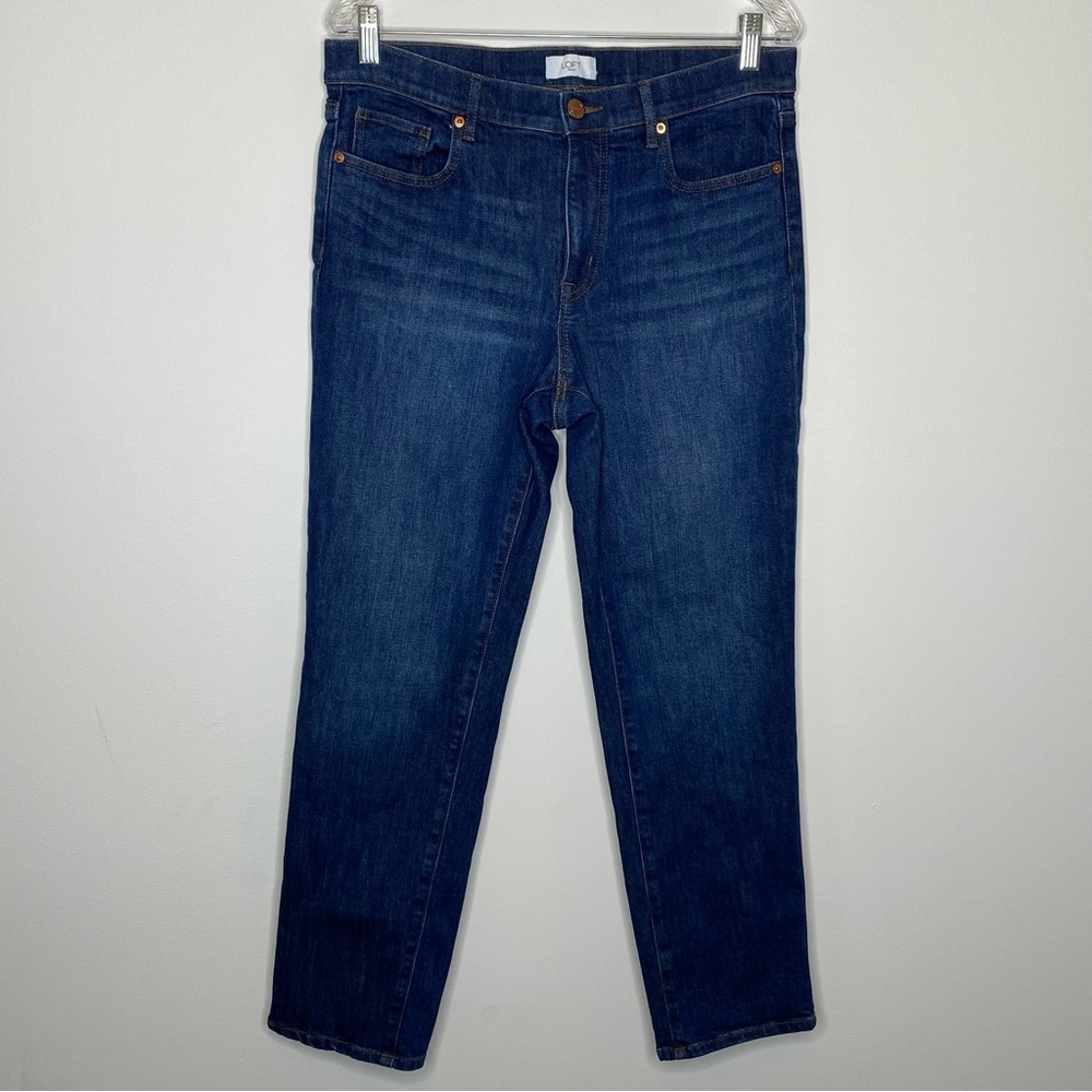 Loft Outlet Dark Wash Boyfriend Jeans